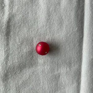 Bead w/rhinestones - for necklace or bracelet - red